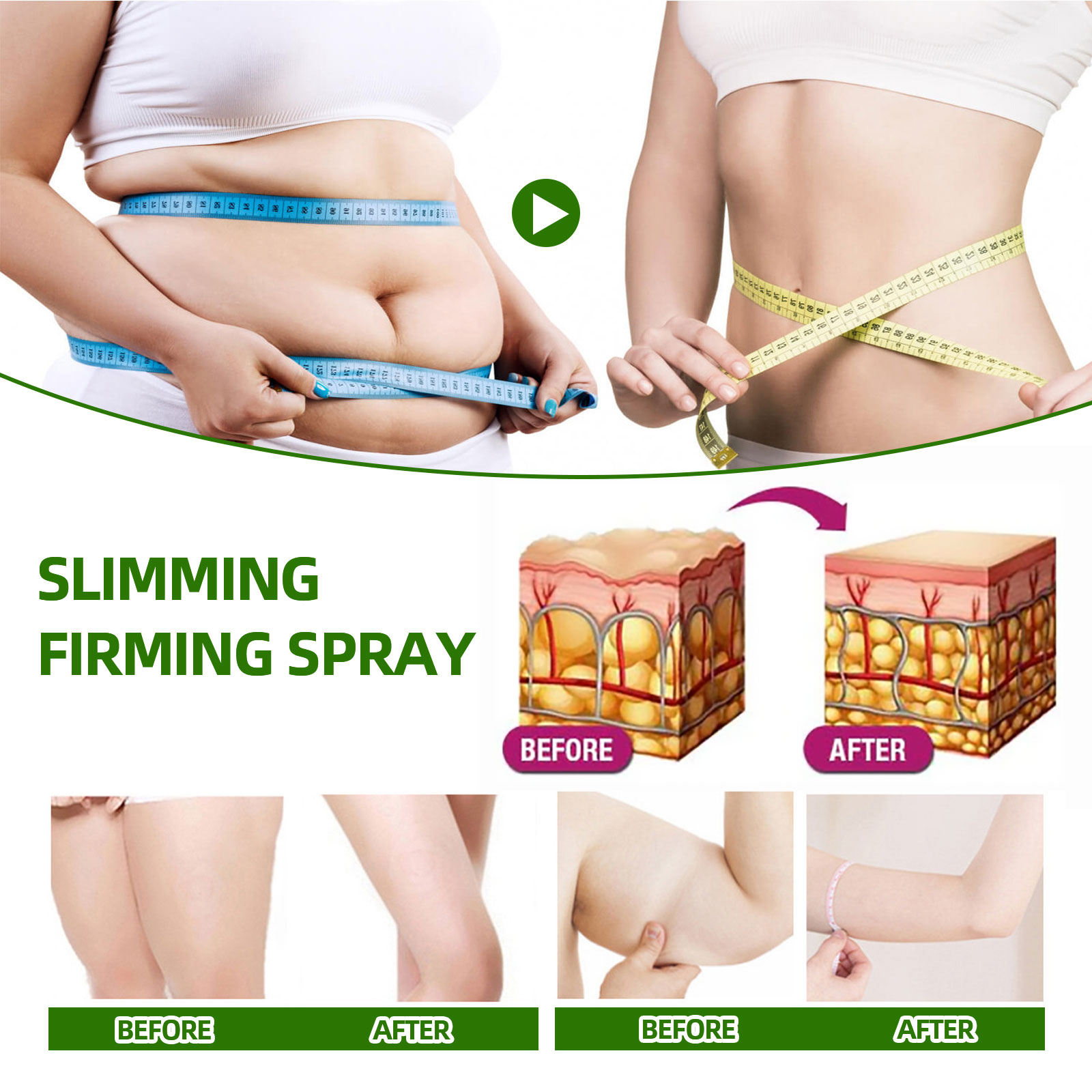 West&Month Body Slimming & Firming Spray, Slimming Body Firming Tummy And Arms Light Body And Body Massage Lotion - Image 4