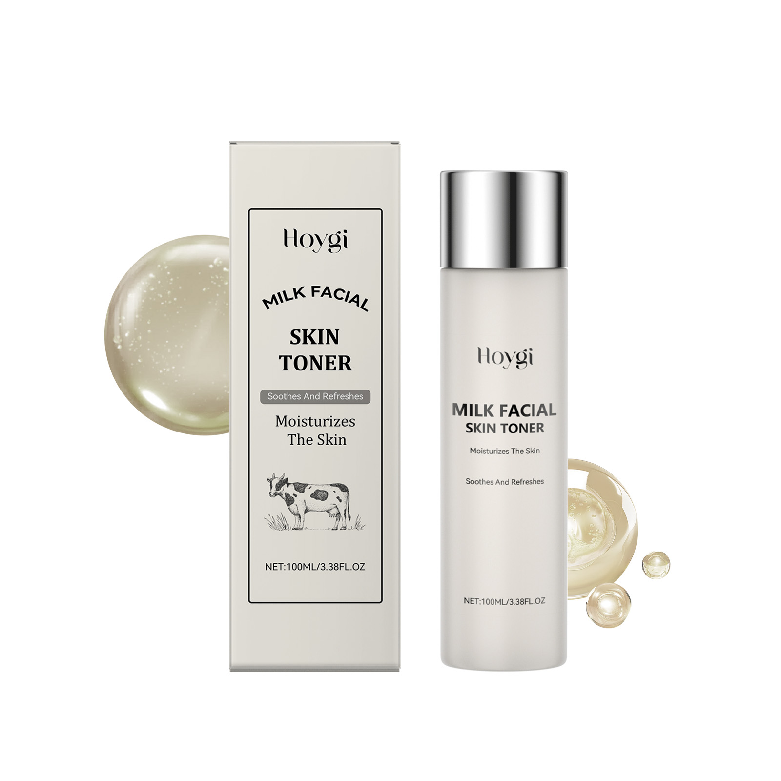 Hoygi Milk Deep Moisturizing Toner, Gently Nourishes Skin, Hydrates Moisture, Locks Water, Brightens And Rejuvenates Skin