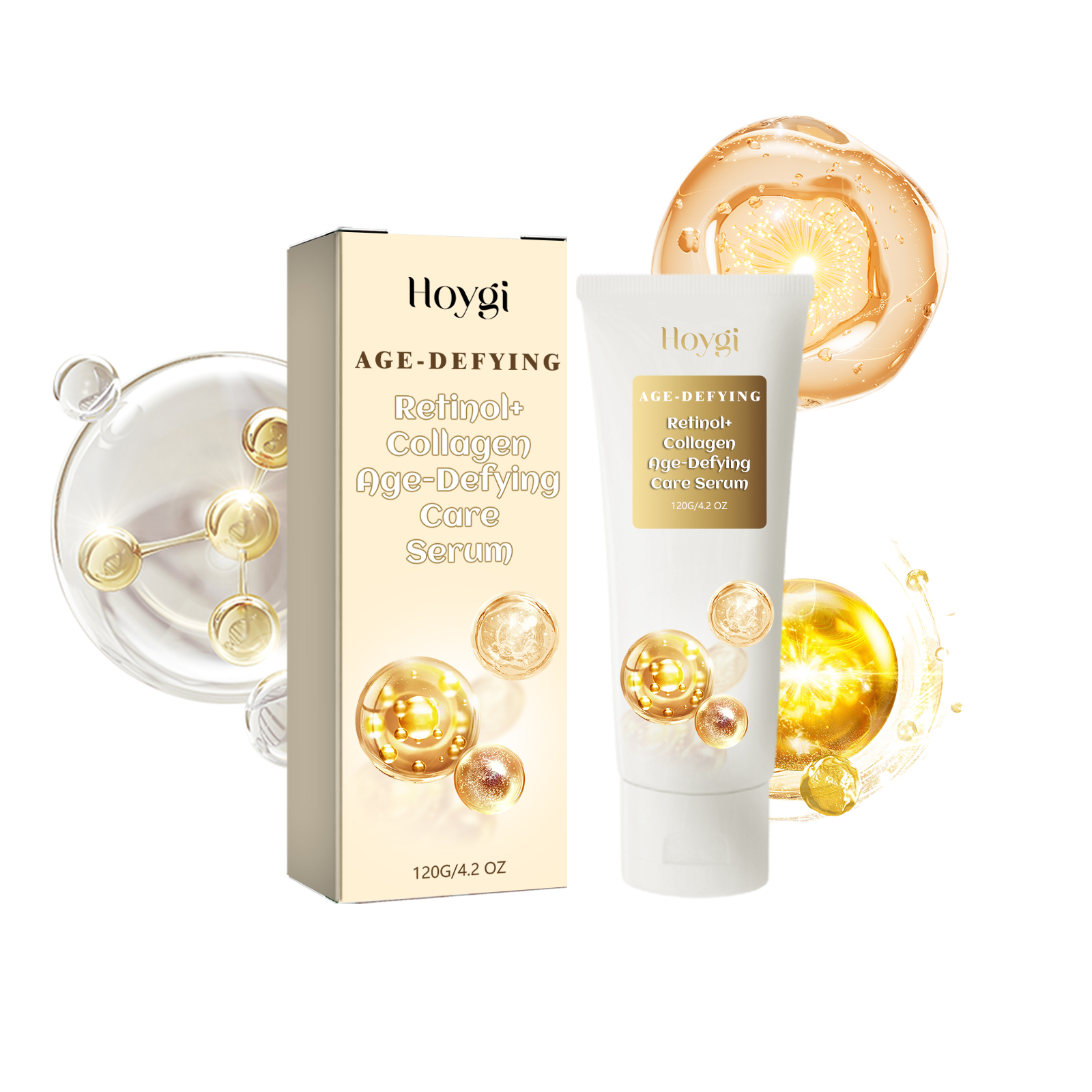 hoygi Retinol+Collagen Age-Defying Care Serum, Tighten Skin Anti-Wrinkle Anti-Aging Repair Pore Moisturizing Tender Skin - Image 2