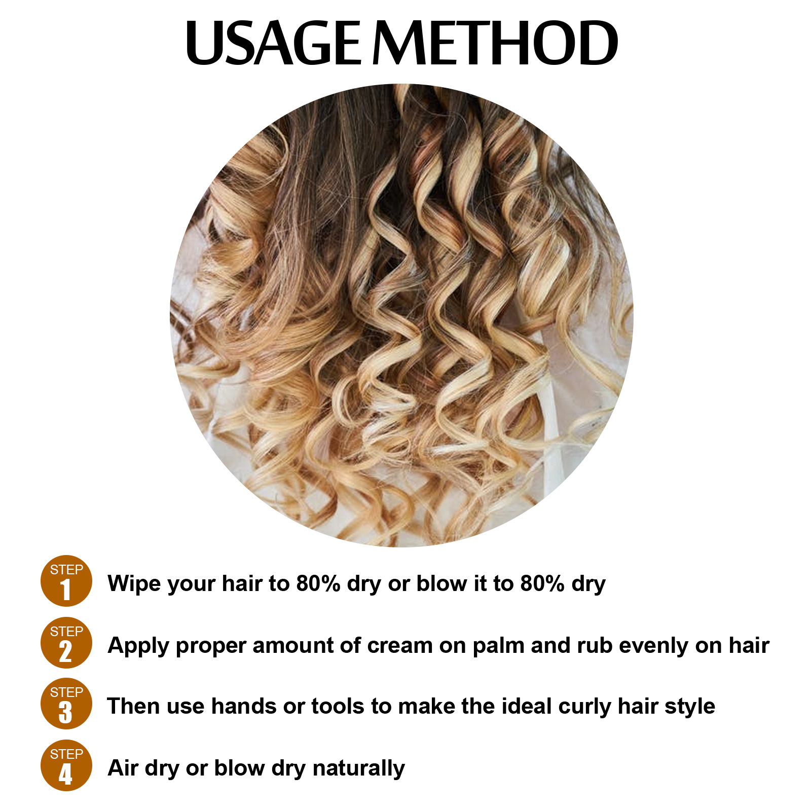 Elastin, Anti-Frizz Curly Hair Volumizing Natural Fluffy Moisturizing Styling Perm Care Style - Image 7