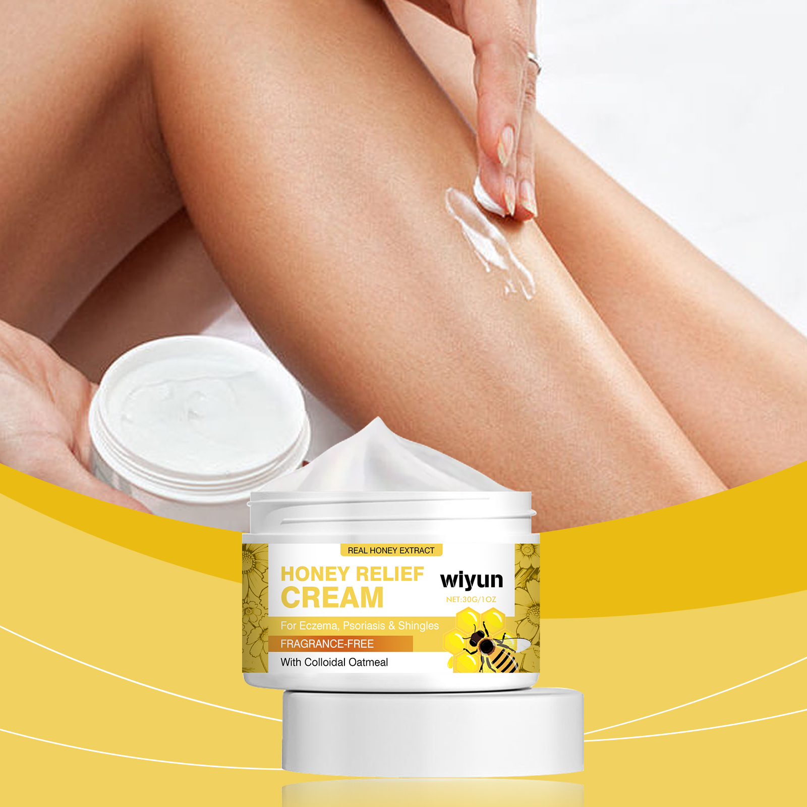 Wiyun Honey Skin Care Cream Nourishes And Protects Skin, Body, Hands And Feet, Moisturizes And Restores Skin - Afbeelding 2
