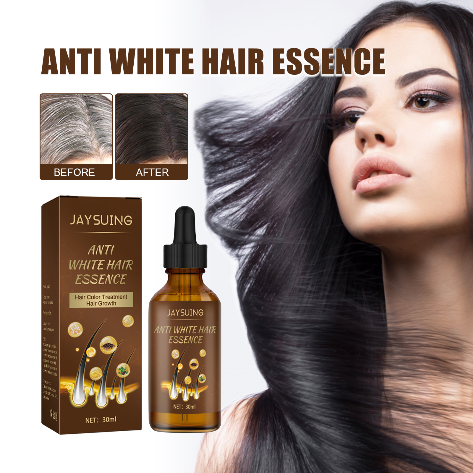 Black Hair Essence Scalp Care Massage Moisturizing Hair And Strengthening Hair Lotion Black Hair Essence - Image 2