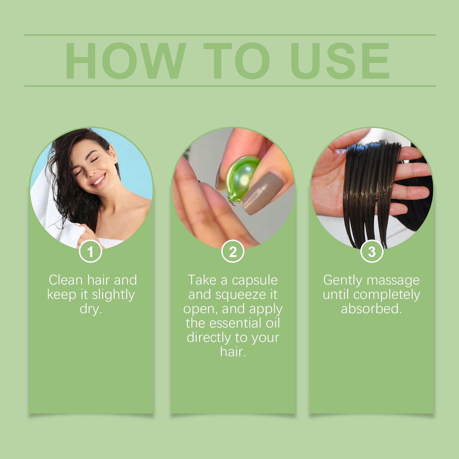 EELHOE Hair Essential Oil Treatment Capsule Hair Nutrition Relief Dry And Smooth Hair And Scalp Massage Essential Oil - Image 6