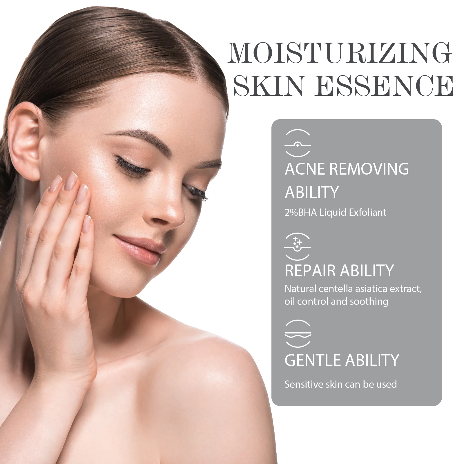 OUHOE Salicylic Acid Essence Hydrates And Moisturizes Soft And Delicate Skin And Face - Image 4