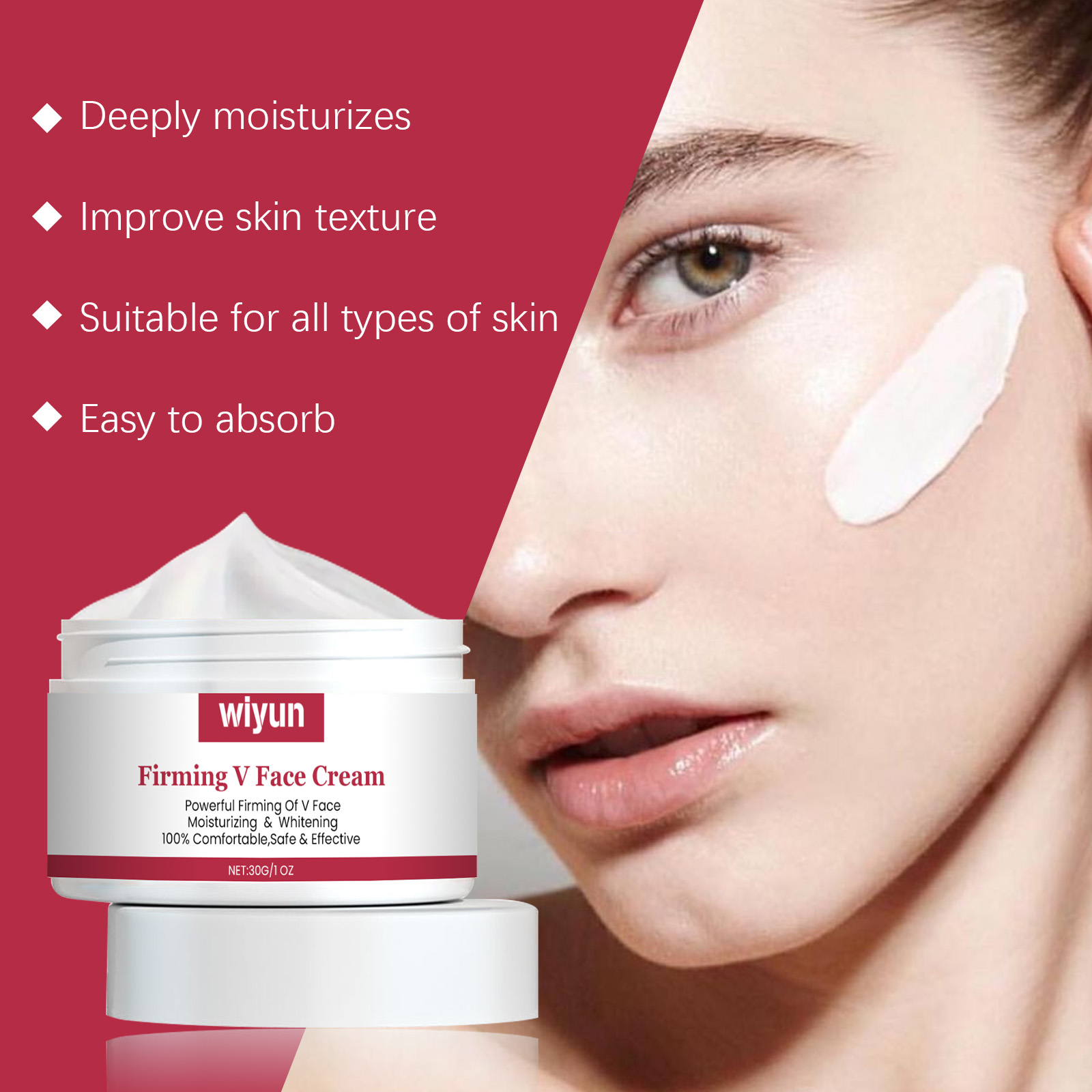 Wiyun Firming Skin Care Cream Brightening Skin Moisturizing Light Line Firming Moisturizing Repair Brightening Care Cream - Image 3