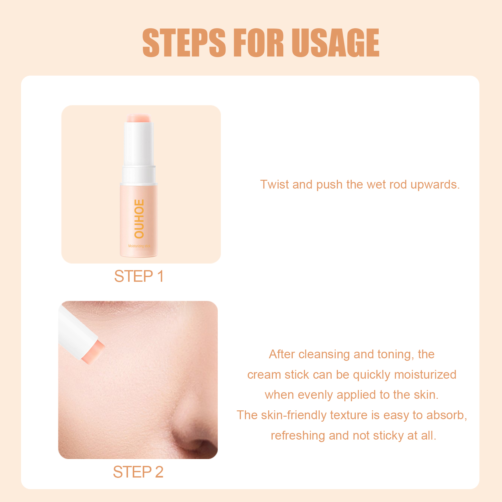Anti-Wrinkle Moisturizing Stick, Moisturizes And Brightening Skin, Reduces Fine Lines On Face And Neck Stick - Image 7