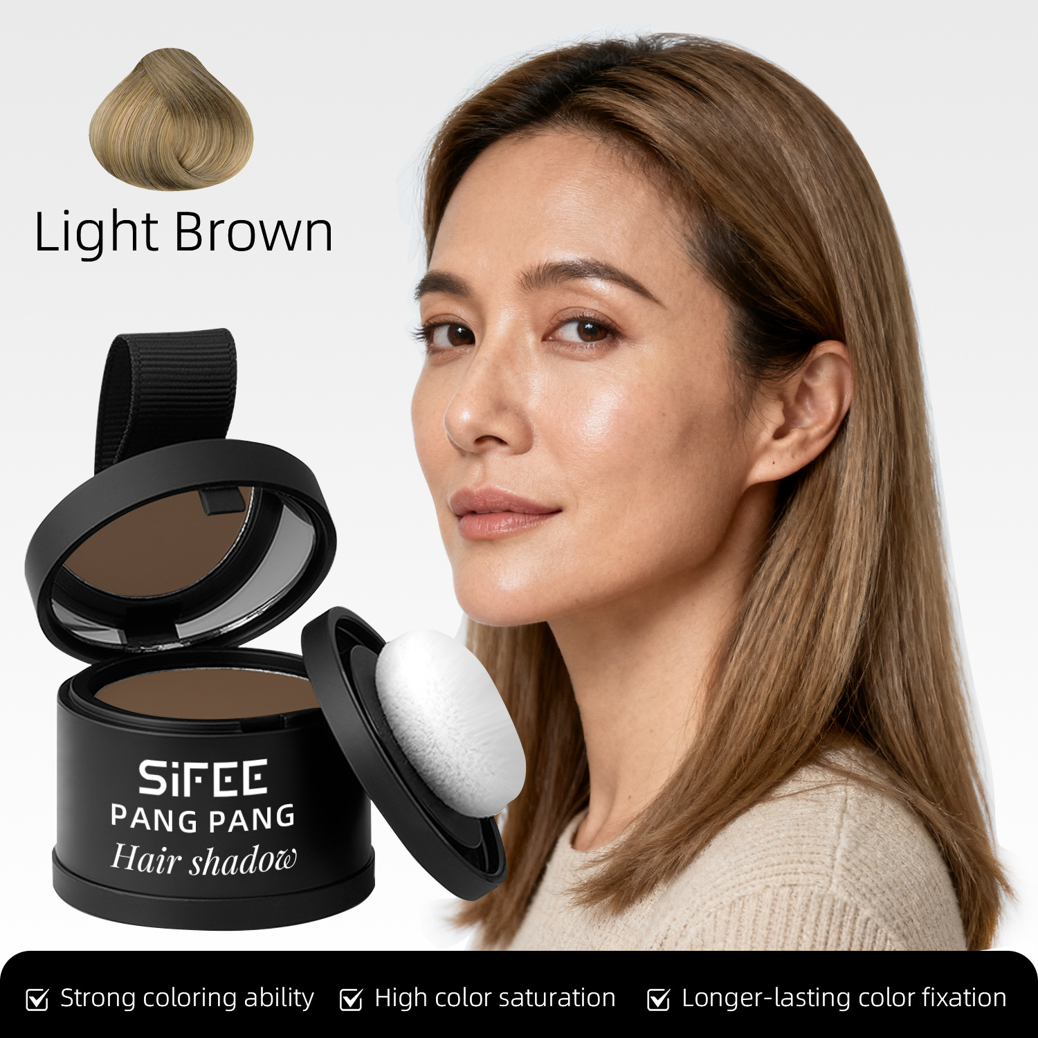 Hairline Powder Hair Filler Waterproof Sweat-Proof Volumizing Powder Long-Lasting Makeup for Forehead and Side Profile Hair Powder - Image 6