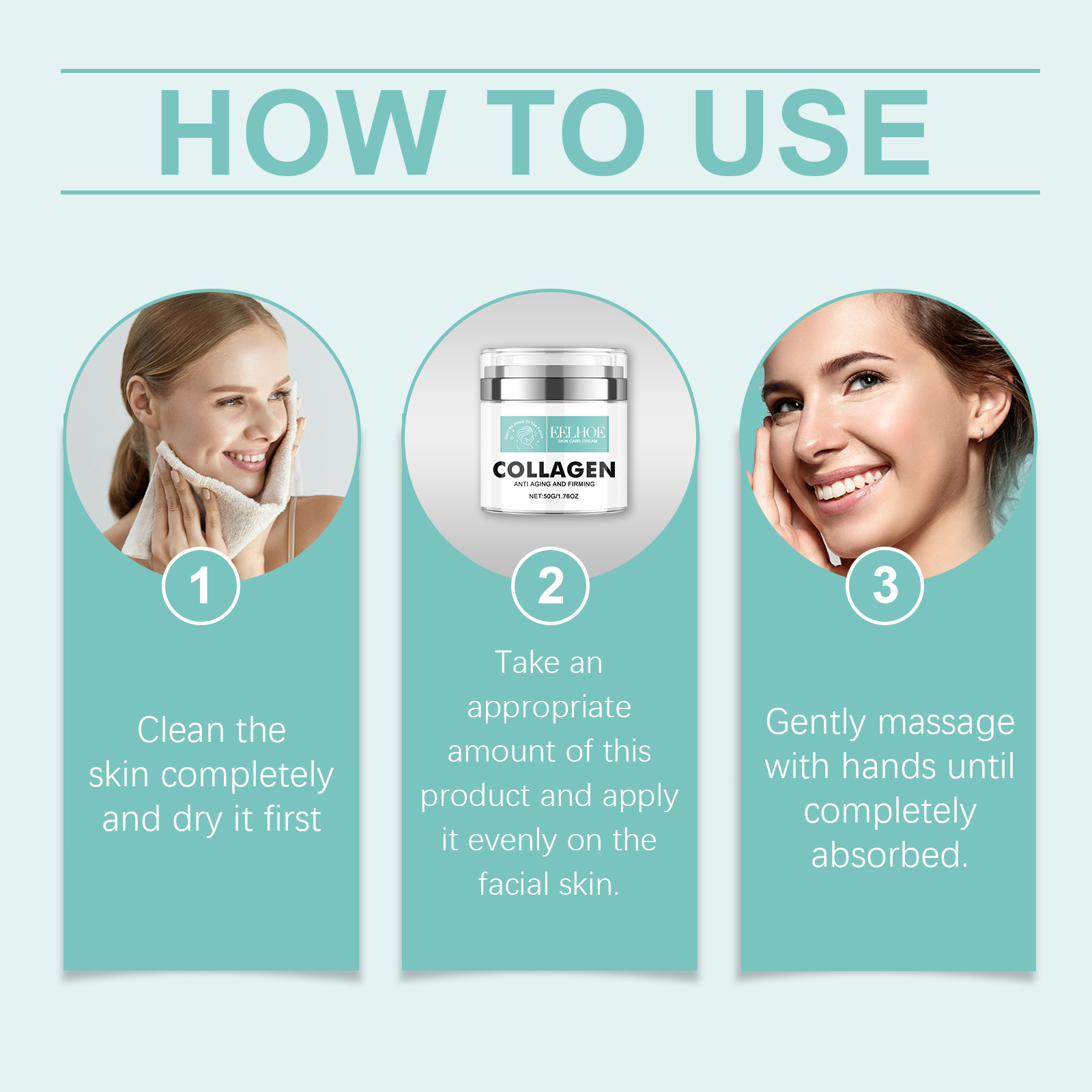 EELHOE Collagen Cream, A Daily Moisturizing Cream With Gentle Ingredients For Deep Moisturizing And Firming Skin - Image 6