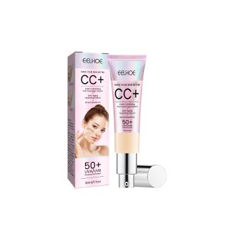 EELHOE Face Repair Cc Cream Natural Concealer, Water Resistant, Moisturizing And Repairing Brightening Skin