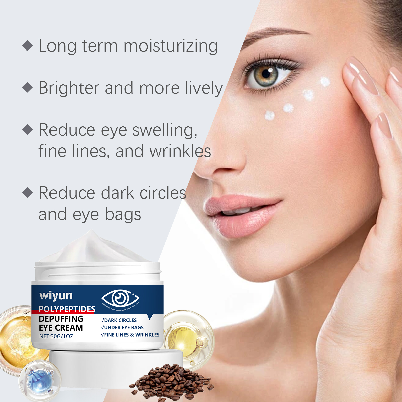 Wiyun Eye Care Cream Hydrates And Moisturizes The Skin Around The Eyes - Image 3