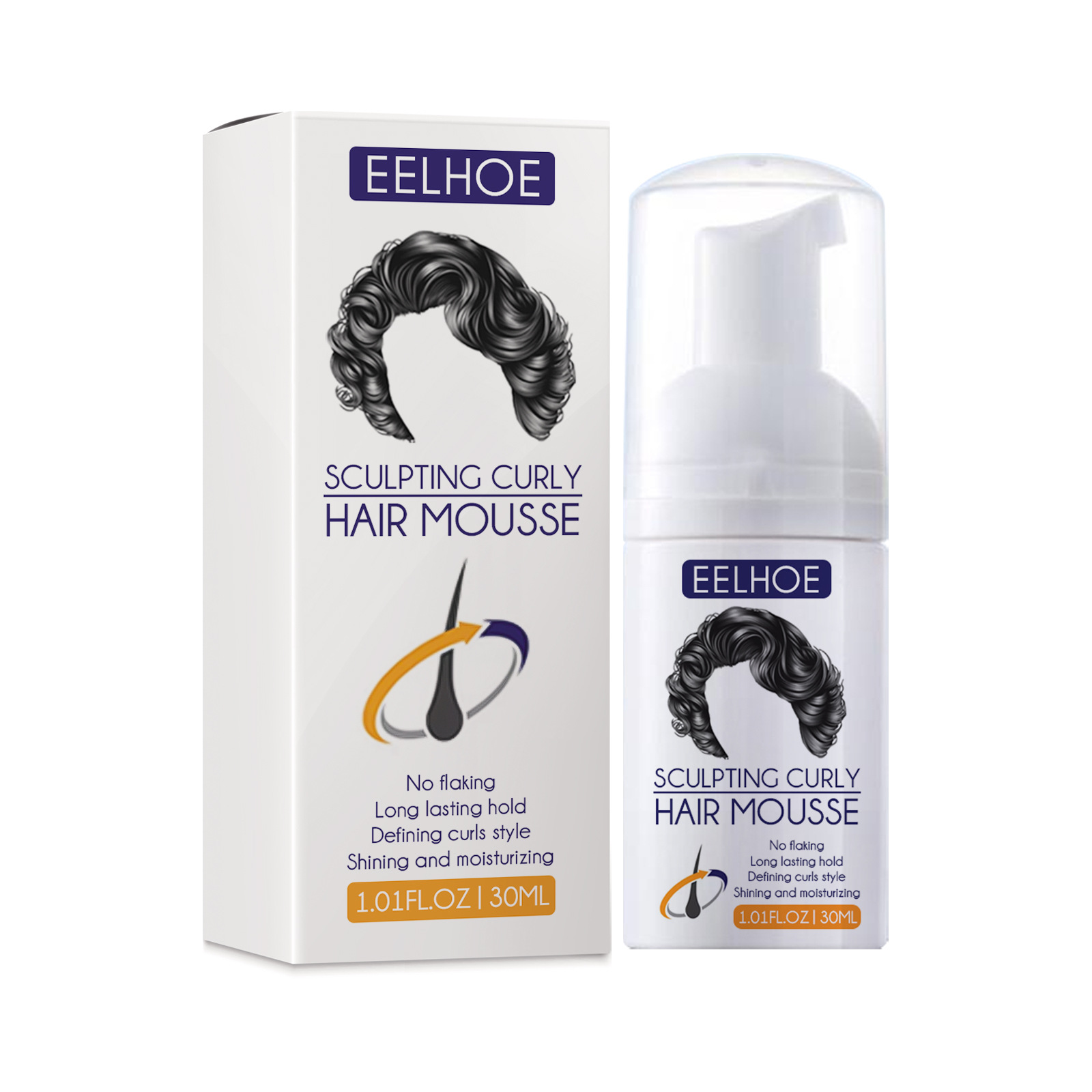 Elastin, Anti-Frizz Curly Hair Volumizing Natural Fluffy Moisturizing Styling Perm Care Style - Image 2
