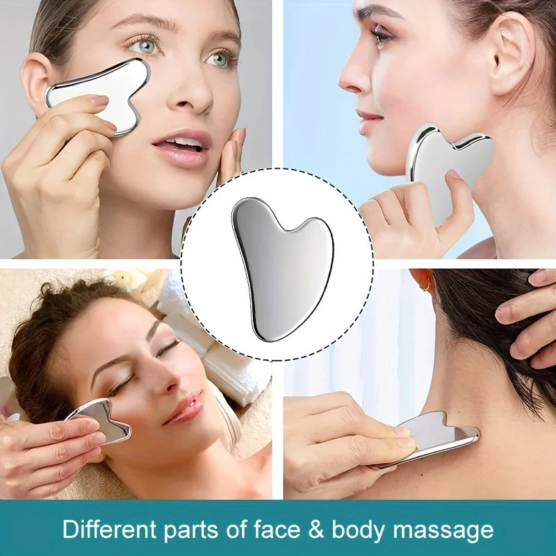 Silicone Ice Grid Scraping Plate Facial Care Tool Set with Storage Bag for Applying Ice Grid to Face - Image 3