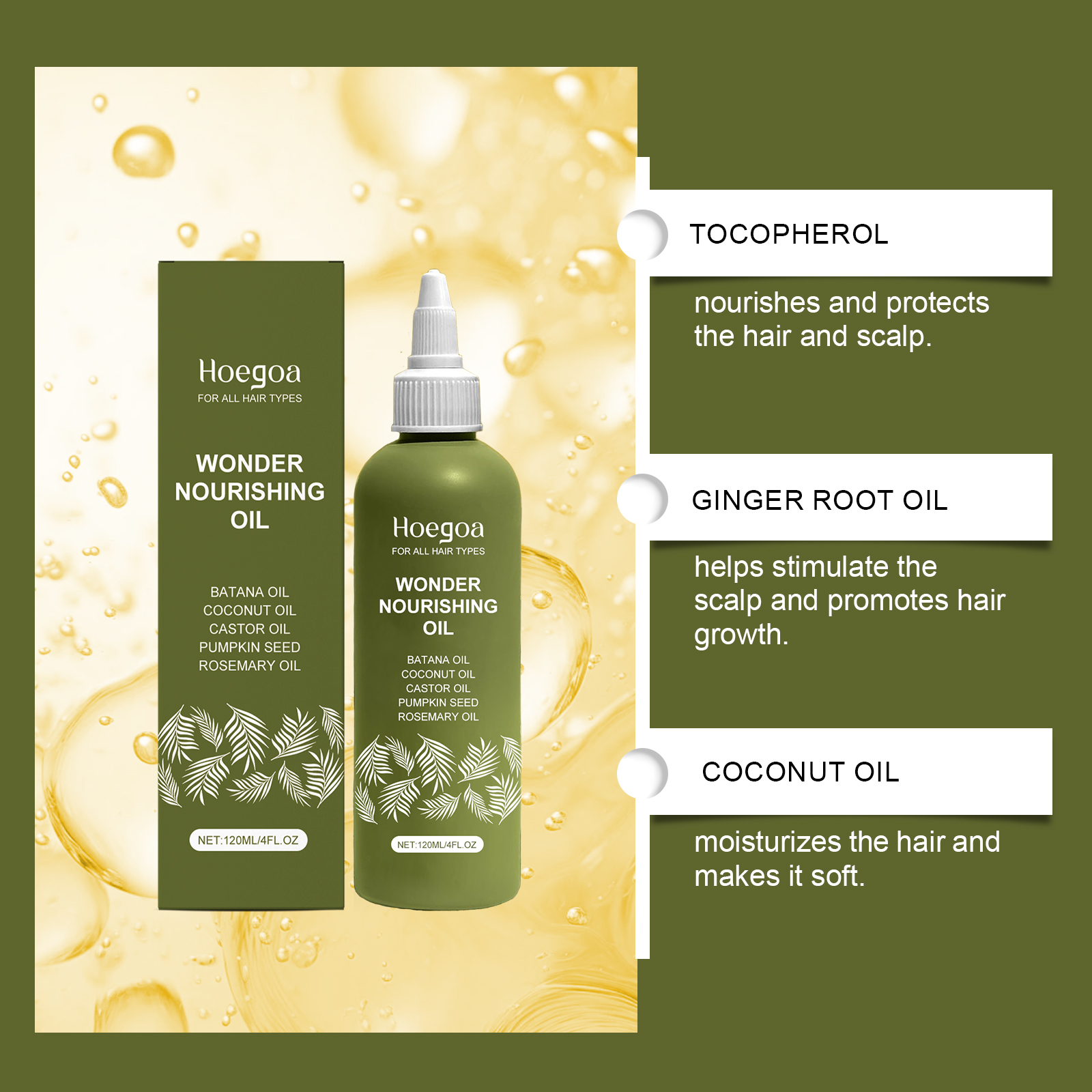 Hoegoa Hair Care Essence Oil Smoothing And Nourishing Scalp Massage Soothing All-Hair Care Essence Oil - Image 4