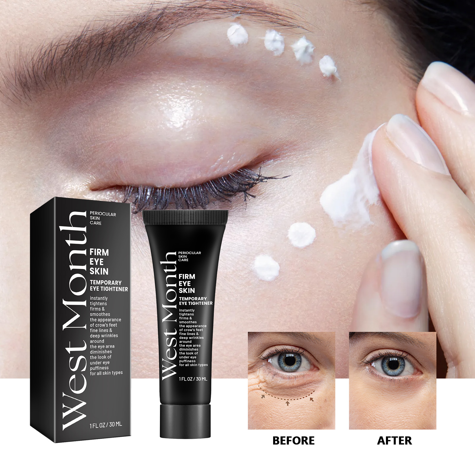 Temporary Eye Tightener, Dilute Fine Lines Eye Bag Dark Circle Law Grain Crow's Feet Moisturize Eye Skin - Image 3