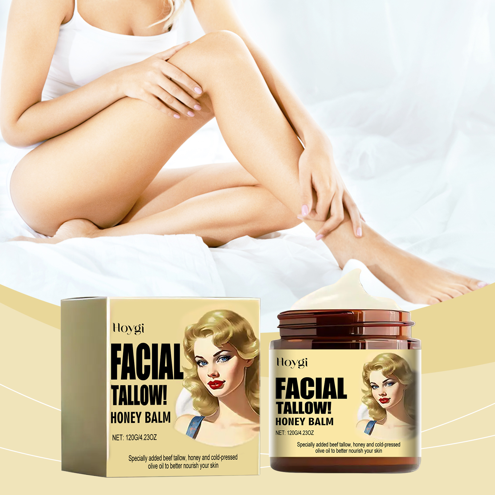 Hoygi Tallow Honey Moisturizer, Deeply Hydrates And Moisturizes Tender, Improves Dry Redness, Soothes And Protects Skin - Image 2