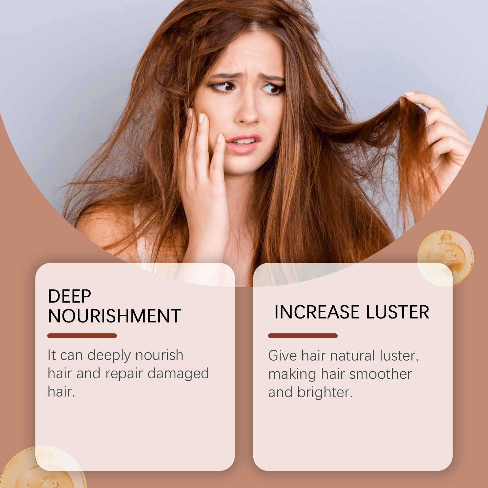 Batana Oil Hair Care Cream Nourishes And Restores Hair Ends, Improves Dry And Frizzy Hair And Brightens Hair Care Cream - Image 5