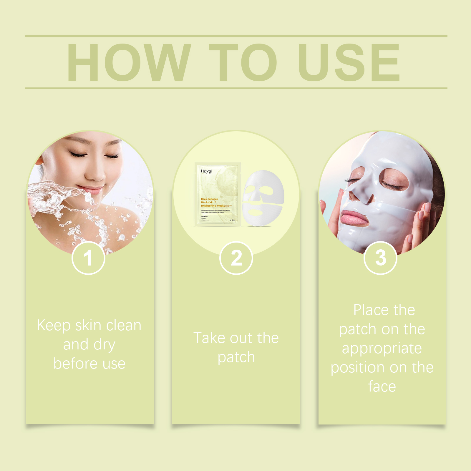 Hoygi Nicotinic Acid Vitamin C Whitening Mask (Bag) Facial Moisturizing, Hydrating, Tender, Anti-Wrinkle, Repairing And Brightening Skin Care Mask - Image 6