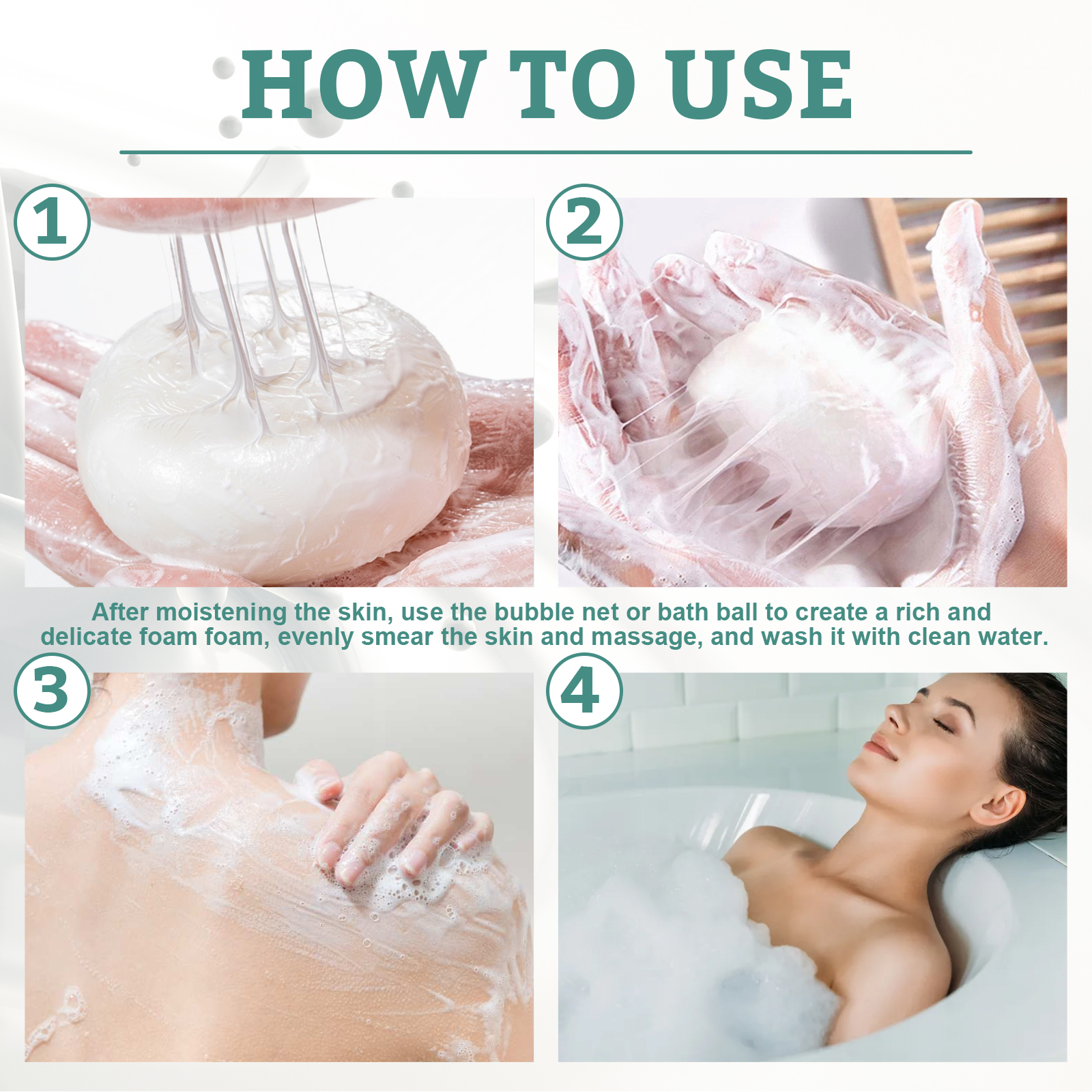 EELHOE Silk Protein Mask Soap (Round Type) Deeply Cleanses And Repairs The Skin, Moisturizes And Rejuvenates The Skin. Silk Goat Milk Cleansing Soap - Image 6