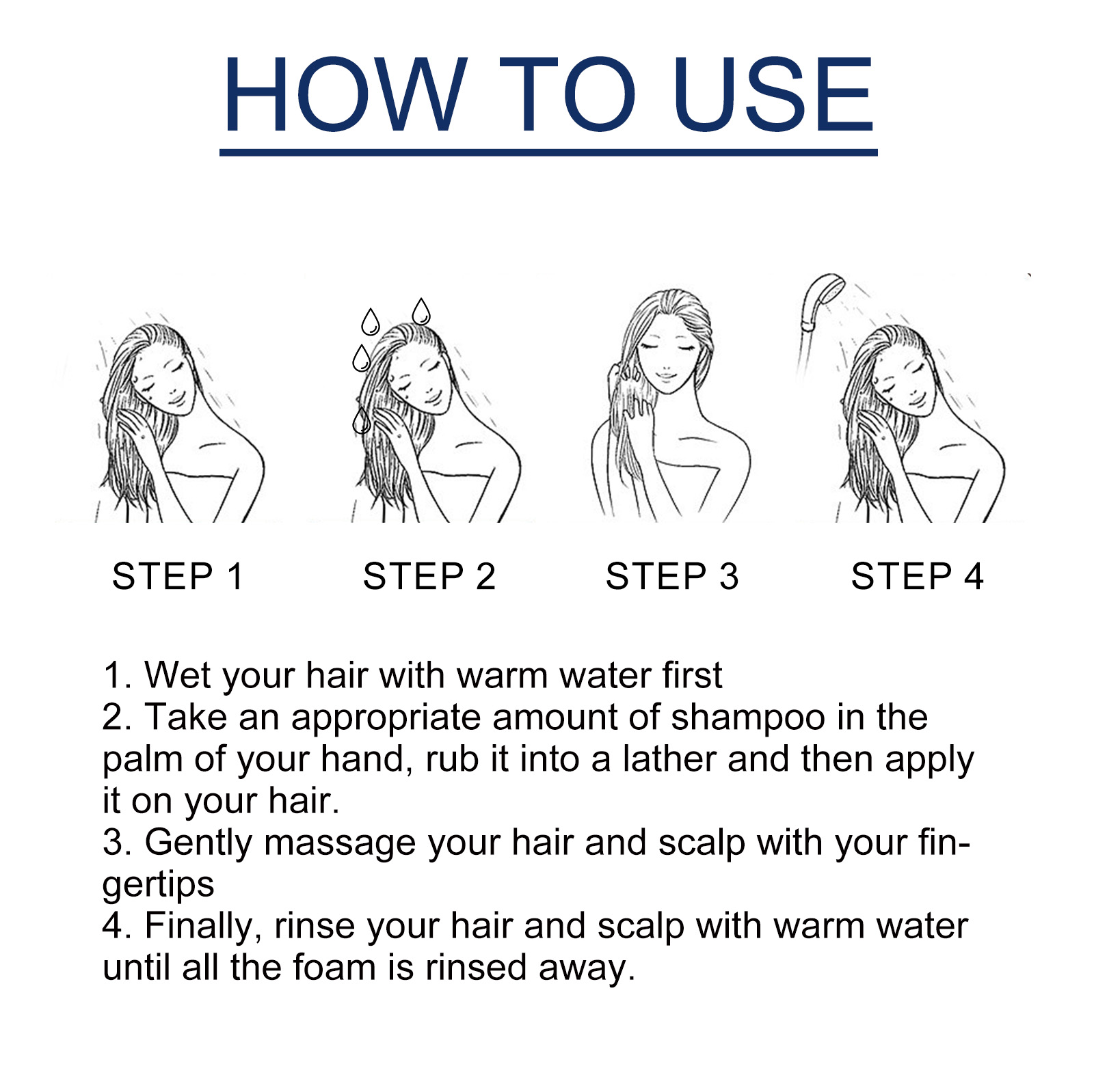 Scalp Antipruritic Hair Shampoo, Smoothing Hair And Moisturizing Scalp Dense Hair Anti-Fixative Shampoo - Afbeelding 7
