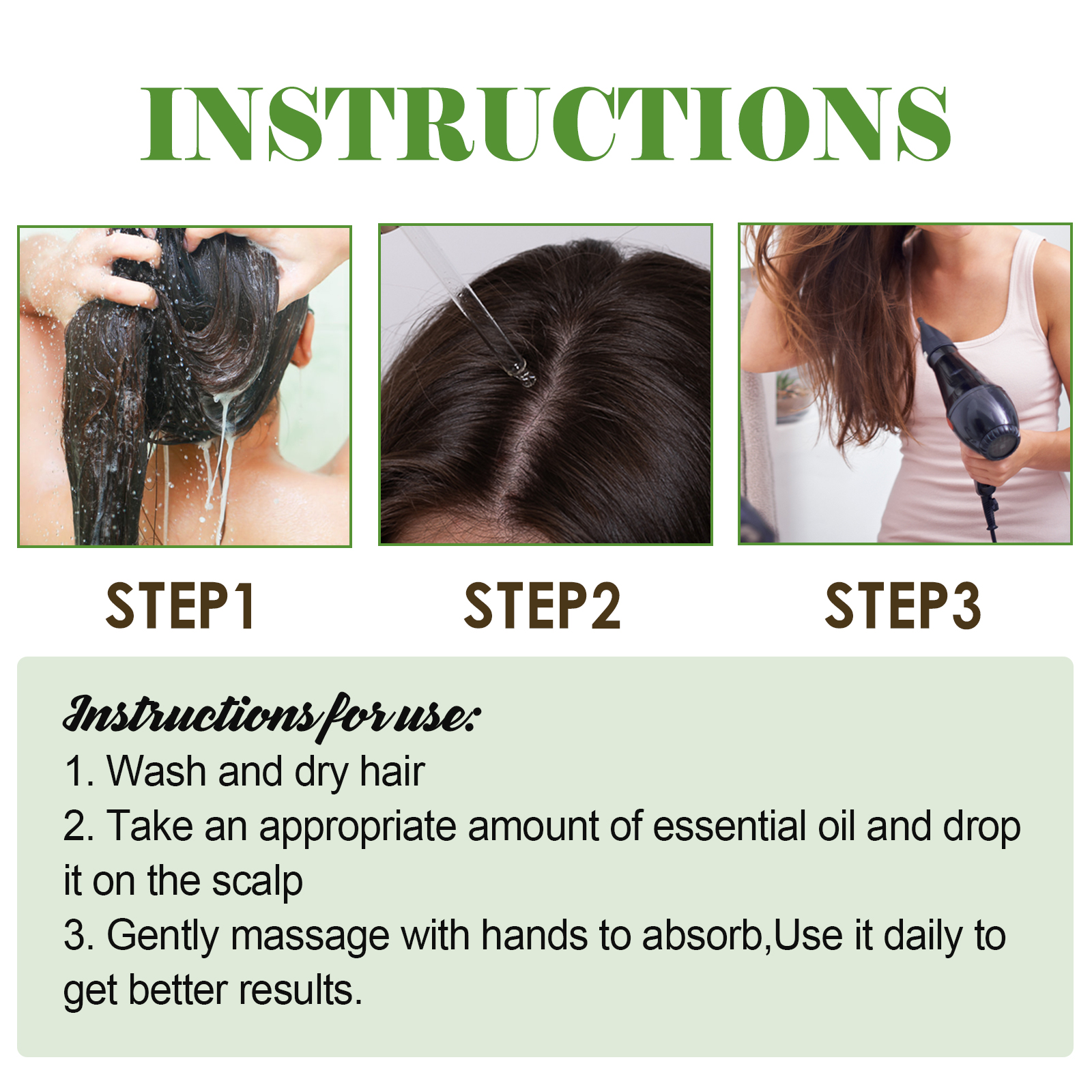 Rosemary Hair Care Essential Oil Repair Hair Dry Hair Frizz Smoothing Hair Care Essential Oil - Image 7