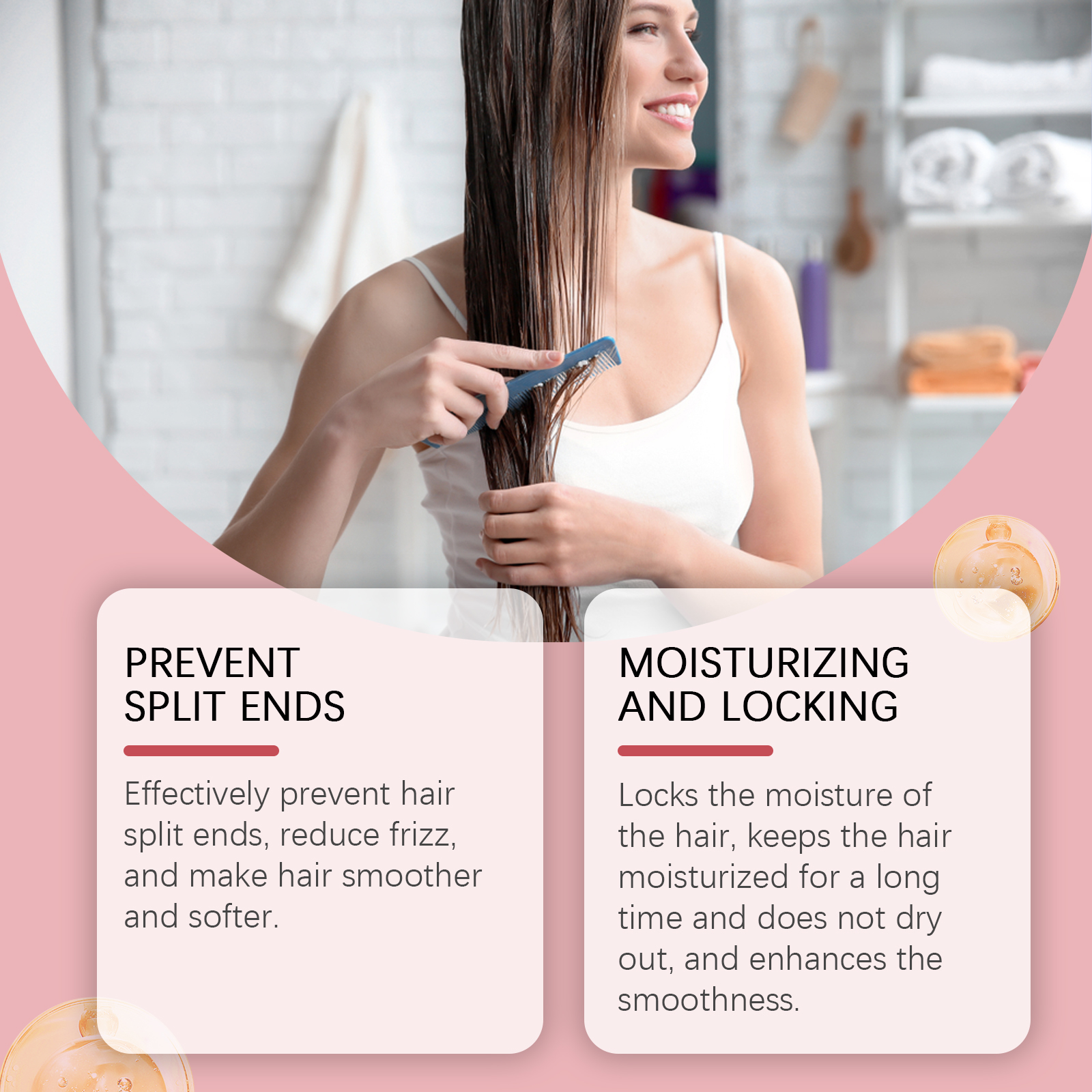 Hoegoa Leave-In Hair Care Essence Rosemary Begonia Hair Care Essence Strengthens And Nourishes Hair - Image 3