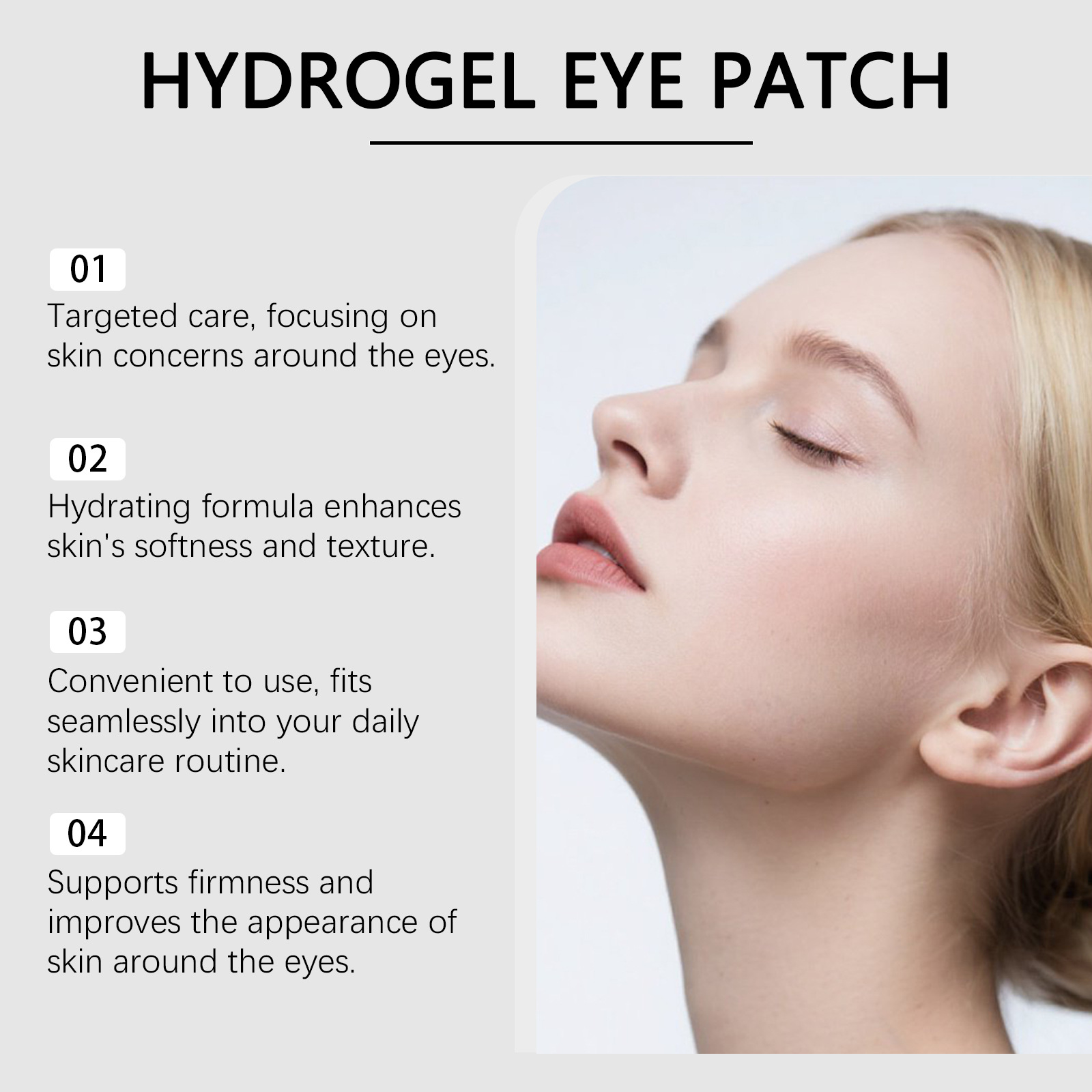 Moisturizing Eye Mask Lightweight and Adhesive for Eye Area Nourishing and Comfortable Gentle Daily Care for Fine Lines Eye Patch - Image 3