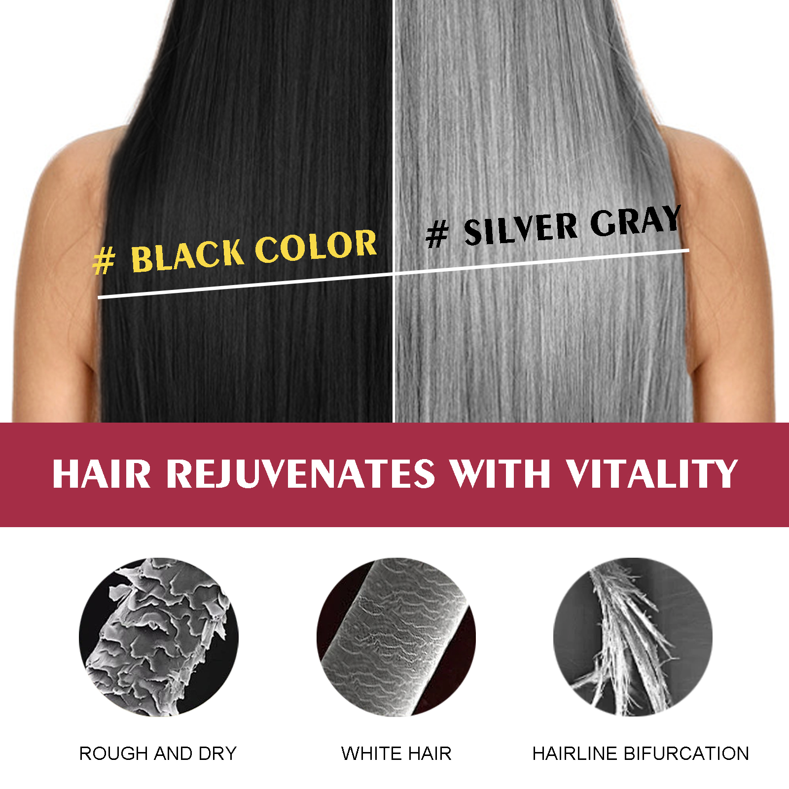 Black Hair Shampoo Series, Gentle, Non-Irritating And Moisturizing Scalp Easily Changing Color Hair Shampoo - Image 7