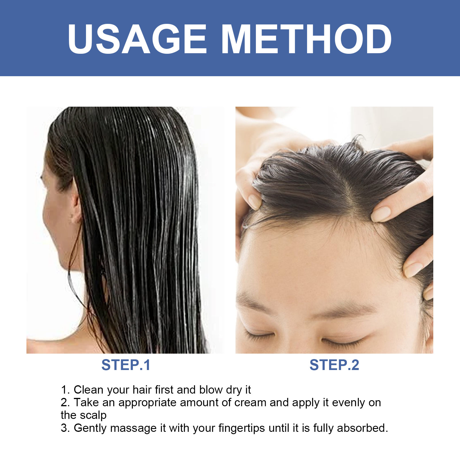 Intensive Growth Cream, Scalp Massage Repair Nourish Hair Root Thick Soft Hair Fluffy Hair Care Cream - Image 7