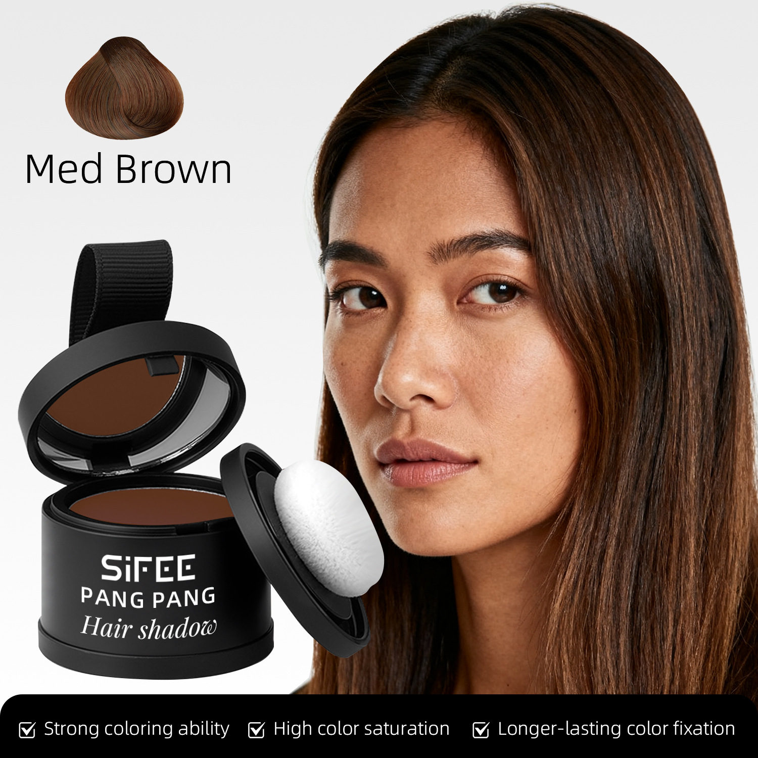 Hairline Powder Hair Filler Waterproof Sweat-Proof Volumizing Powder Long-Lasting Makeup for Forehead and Side Profile Hair Powder - Image 8