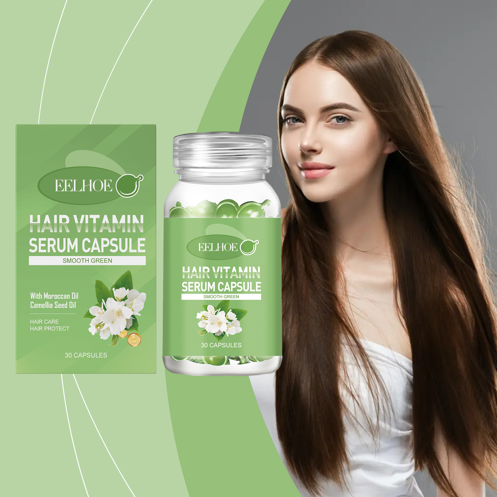 EELHOE Hair Essential Oil Treatment Capsule Hair Nutrition Relief Dry And Smooth Hair And Scalp Massage Essential Oil - Image 2