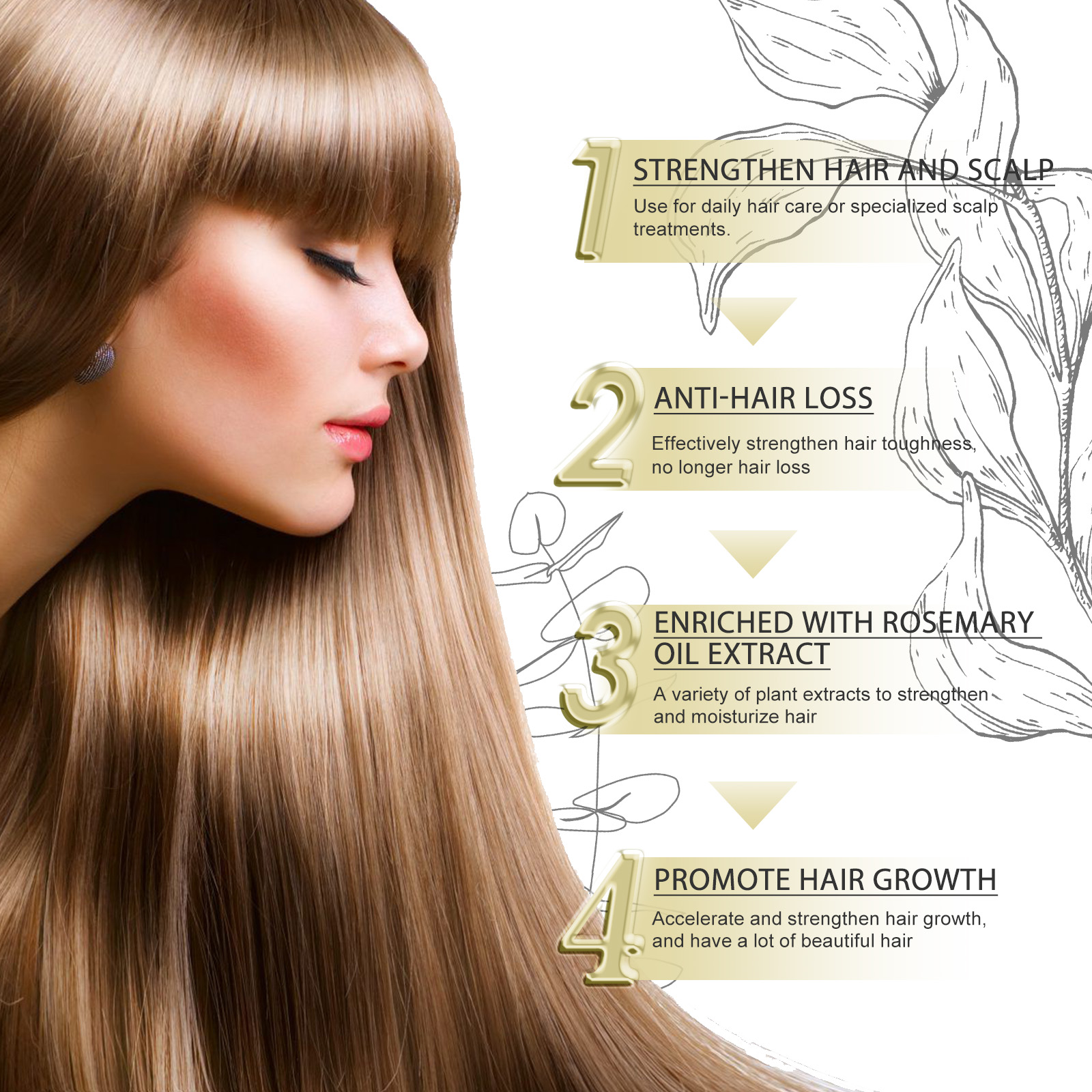 Rosemary Essential Oil For Hair Care, Gentle And Nourishing Hair Care Oil - Image 4