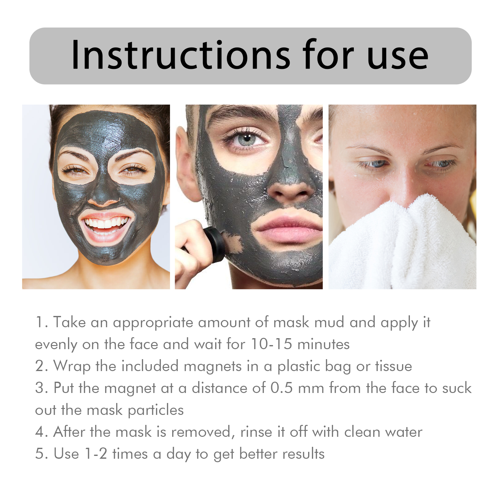 EELHOE Blackhead Removal Mask Cleanses Blackheads, Lighens Pimples, Tighteners Pores And Controls Oil Smear Mask - Image 6