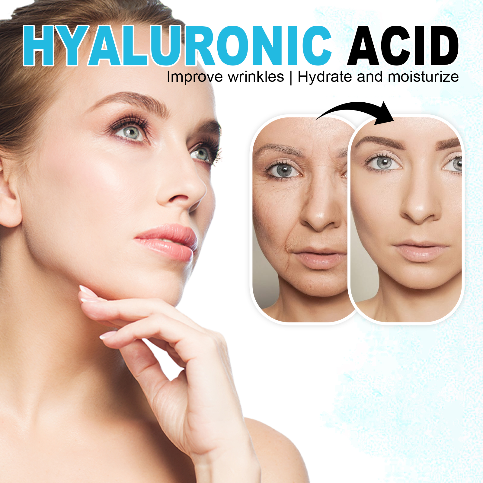 WIYUN Hyaluronic Acid Face Cream, Fade Wrinkles Repair Skin Barrier Moisturizing Moisturizing Skin Anti-Wrinkle Cream - Image 5